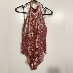 Women’s Forever 21 velvet halter bodysuit